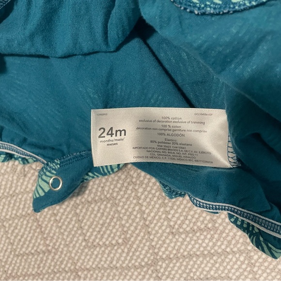 Carter’s Toddler Romper, Size 24 Months, Teal - Picture 6 of 8